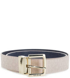 Двусторонний ремень с монограммой бренда Guess