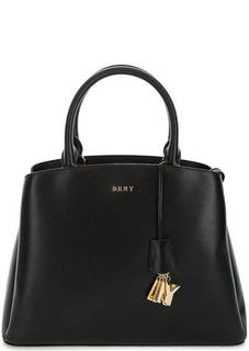 Кожаная сумка с тремя отделами на молнии Dkny