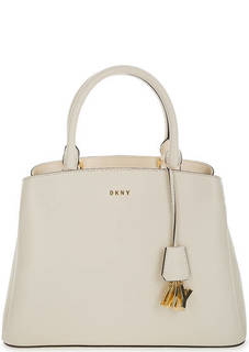 Кожаная сумка с тремя отделами на молнии Dkny