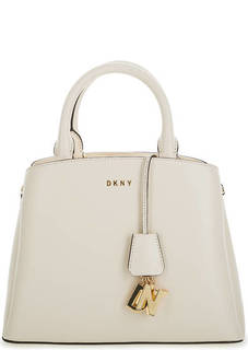 Кожаная сумка со съемным плечевым ремнем Dkny