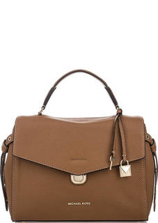 Кожаная сумка с откидным клапаном Michael Michael Kors
