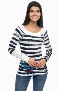 Джемпер из вискозы в полоску Desigual