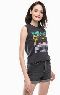 Серый хлопковый топ с принтом Levis®