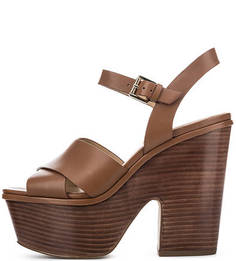Кожаные босоножки на платформе и каблуке Michael Michael Kors