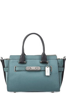 Кожаная сумка через плечо с короткими ручками Coach