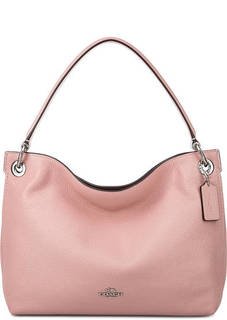 Розовая сумка из натуральной кожи Coach