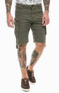 Хлопковые шорты карго цвета хаки Jack & Jones