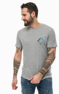 Серая футболка из хлопка Jack & Jones
