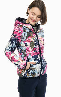 Пуховик с цветочным принтом Comma