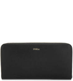 Черный кошелек из гладкой кожи Furla