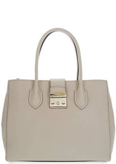 Вместительная сумка из гладкой кожи Furla