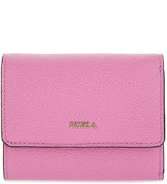 Маленький кошелек из зерненой кожи цвета фуксии Furla