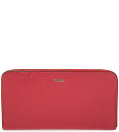 Красный кошелек из зерненой кожи Furla