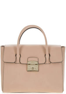 Сумка из гладкой кожи с откидным клапаном Furla