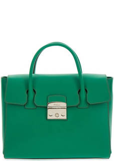 Сумка из гладкой кожи с откидным клапаном Furla