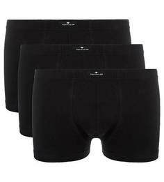 Комплект из трех черных трусов-боксеров Tom Tailor