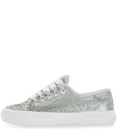 Текстильные кеды с отделкой пайетками Superga