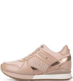 Кроссовки кораллового цвета на танкетке Tommy Hilfiger