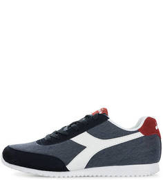 Текстильные кроссовки с замшевыми вставками Diadora