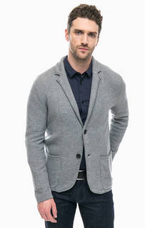 Серый хлопковый кардиган с карманами Armani Exchange