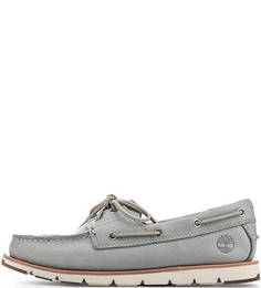 Серые топсайдеры из нубука Timberland