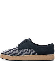 Текстильные полуботинки с вставкой из нубука Clarks