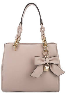 Розовая кожаная сумка с двумя отделами Michael Michael Kors