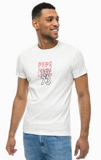 Хлопковая футболка с принтом Pepe Jeans
