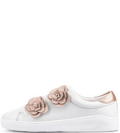 Кожаные кеды с декоративной отделкой Nobrand