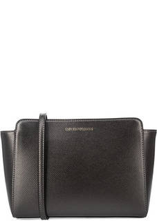 Серебристая сумка через плечо с одним отделом Emporio Armani