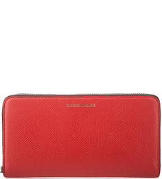 Красный кошелек на молнии Emporio Armani