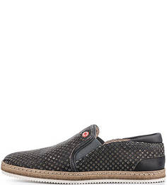 Кожаные слипоны с перфорацией Nobrand