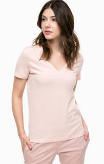 Хлопковая футболка с треугольным вырезом Lacoste