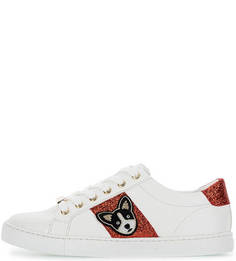 Белые кеды с отделкой глиттером Aldo