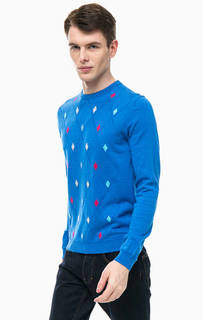 Синий джемпер из хлопка United Colors of Benetton