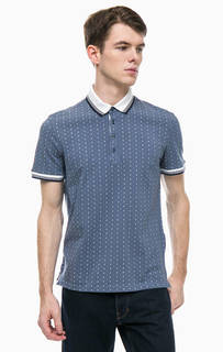 Хлопковая футболка поло с принтом United Colors of Benetton