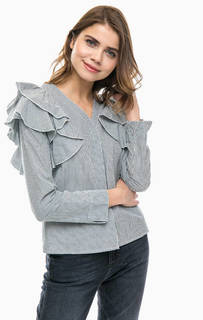 Рубашка в полоску с оборками Only