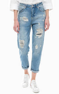 Джинсы бойфренд с рваными деталями United Colors of Benetton