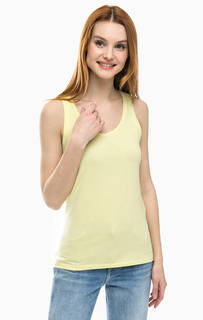 Желтый топ из хлопка United Colors of Benetton