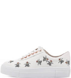 Текстильные кеды на платформе с вышивкой Tamaris