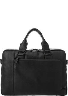 Черная кожаная сумка через плечо Gianni Conti