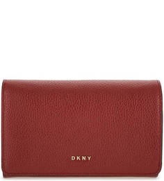 Кожаный кошелек с откидным клапаном Dkny