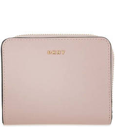 Розовый кошелек из сафьяновой кожи Dkny