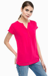 Футболка цвета фуксии с нагрудным карманом Lerros