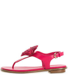 Кожаные сандалии цвета фуксии Michael Michael Kors
