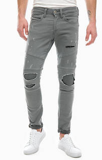 Серые джинсы с заплатами Jack & Jones