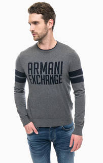 Серый хлопковый джемпер Armani Exchange