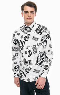 Приталенная рубашка из хлопка Armani Exchange
