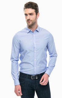 Приталенная хлопковая рубашка в полоску Armani Exchange