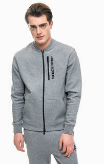 Серая толстовка на молнии Armani Exchange